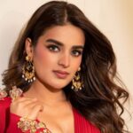 nidhhi-agerwal-at-raja-saab-event