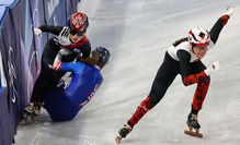 쇼트트랙 혼성 계주 충돌