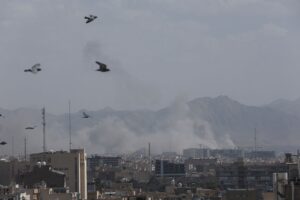 Aftermath of strike in Tehran