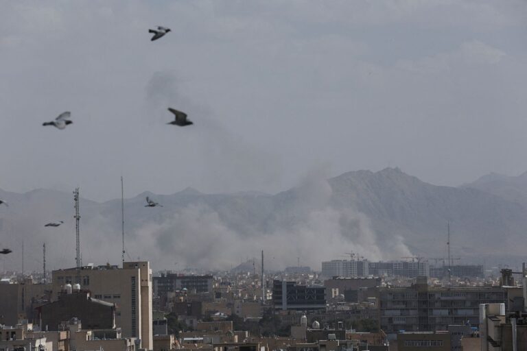 Aftermath of strike in Tehran