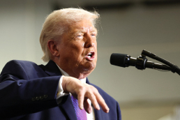 U.S. President Donald Trump visits Verst Logistics in Hebron