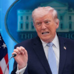 U.S. President Trump holds a press conference in the briefing room at the White House