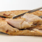 Grilled mackerel on white background